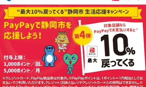 静岡市　PayPayキャンペーン　第4弾