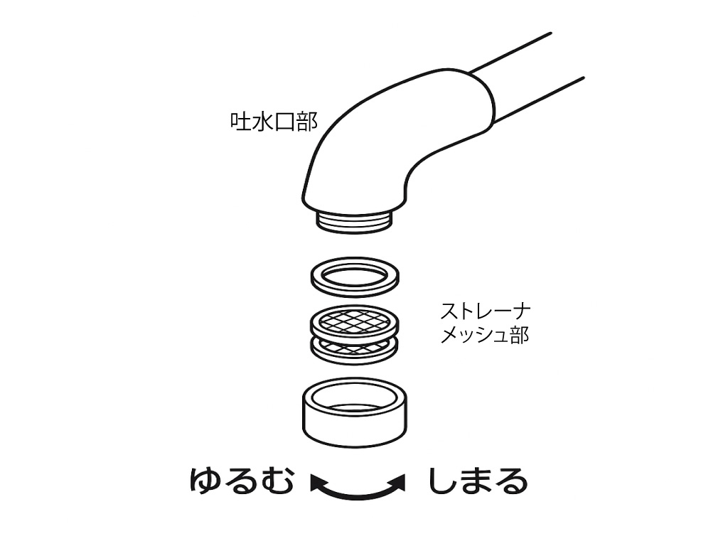台所水栓泡沫キャップストレーナー