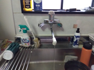 台所水栓水漏れ修理(掛川市大池）