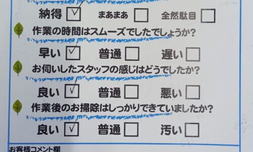 駿河区石田　トイレつまり