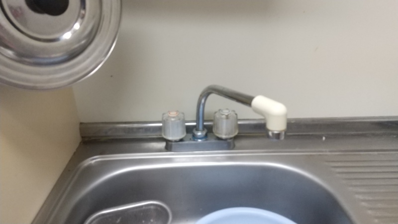 ミニキッチン水栓修理写真